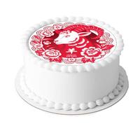 A4 Edible Decor Icing Sheet Chinese New Year Of The Goat 2027 7.5" Circle Cake Topper Decoration - Great for larger cakes