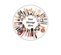 A4 Edible Decor Icing Sheet PERSONALISED Cosmetics Make Up Design 7-8" Circle Cake Topper Decoration - Great for larger cakes