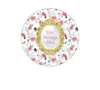 A4 Edible Decor Icing Sheet PERSONALISED Vintage Alice In Wonderland Mirror Design 7-8" Circle Cake Topper Decoration - Great for larger cakes