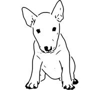A4 'English Bull Terrier' Wall Stencil/Template (WS00051505)