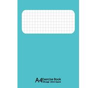 A4 Exercise Book 10 mm Square: A4 Maths Exercise Books Squared 10mm (1 cm) , Notebook for Mathematics (Math),Perfect for Schools, Business, Home, ... -Thick 90GSM Quality White Paper- Blue Cover