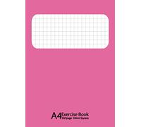 A4 Exercise Book 10 mm Square: A4 Maths Exercise Books Squared 10mm (1 cm) , Notebook for Mathematics (Math),Perfect for Schools, Business, Home, ... -Thick 90GSM Quality White Paper- Pink Cover