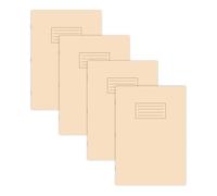 A4 Exercise Books - 80-Page Lined with 8mm Ruled Margin - Pastel Covers - Packs of 1, 2, 4, 6 or 8 - 5 Colours - Bulk School & Office Notebooks for Students, Teachers & Home Use (4, Soft Peach)