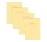 A4 Exercise Books - 80-Page Lined with 8mm Ruled Margin - Pastel Covers - Packs of 1, 2, 4, 6 or 8 - 5 Colours - Bulk School & Office Notebooks for Students, Teachers & Home Use (2, Milky Yellow)