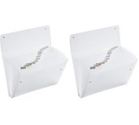 A4 Expanding File Folder - Clear 13 Gusset Pocket Folder - Multi Section Folder with Stud Wallet Closer - Document Wallet Folder by Arpan (Clear) (Pack of 2)