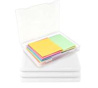 A4 File Box, 4 Pcs Clear Plastic Boxs, Portable Storage Boxs for Documents, Magazines, Photos