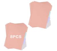 A4 File Dividers - 8 Part Folder Dividers, Multi-Hole Punched, Durable Plastic, Colorful, Perfect for Home, School, and Office Organization