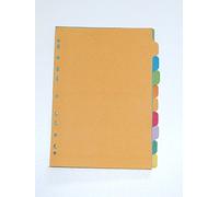 A4 File dividers Index Subject Separator Blank tabs Labels Set of 10