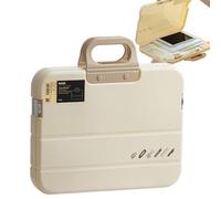 A4 File Folder Carrying Bag, Portable Document Storage Case with Handle and Lock, Durable Waterproof Organizer for Home Office School or Travel Use Ideal for Paper Certificates and Documents