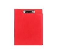 A4 File Folder Clipboard, PU Leather Padfolio Clipboard, Portfolio Organizer with Notepad and Pen Holder, Document Storage Organizer(Red)