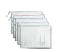 A4 File Storage Bags Folder Large Capacity Gridding Waterproof Zip Bag Office Students Textbook Test Paper Archives Pouch(63481)