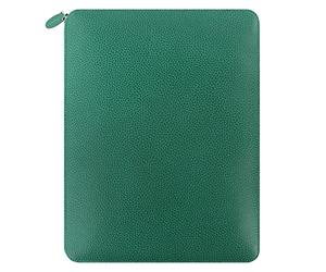 A4 Finsbury zip Folio - Forest Green