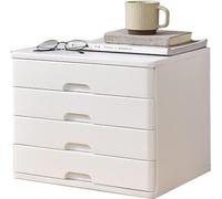 A4 Flat File Cabinet with 4 Drawers - Black Desktop Storage Box for Office Supplies & Sundries - Stylish for Home & Office Use