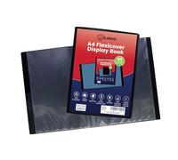 A4 Flexicover Display Book-40 Pocket Black Presentation Folder, Premium Flexi Cover with Glass-Clear Pockets, Ideal for Professionals, Business, Students, Projects, School & Home(1 Book) (Lotus)