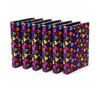 A4 Flower Power 2 Ring Binder Folder 40mm Spine - Set of 6