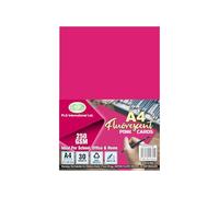 A4 Fluorescent Neon Cardstock - 250gsm Thick Bright Coloured Paper - Eco-Friendly Craft Paper for Arts, Crafts, Card Making, Scrapbooking, School & Office (Pink, 60 Sheets)