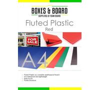 A4 Fluted Plastic Red 10 Sheets, Get 10 Sheets Free!