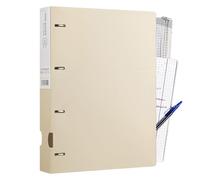 A4 Folder, Refillable 4 Hole Binder Folder, 12.2 x 10.16 Inches Portable Compact Sturdy Document Organiser Secure Paper Storage for Projects, School, and Workarea Use