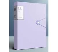 A4 Folder with Plastic Sleeves Premium 60 Pockets File Binder Clear Documents Organizer for Office & Medical Records Presentation Folder for Document (Purple)