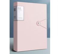 A4 Folder with Plastic Sleeves Premium 60 Pockets File Binder Clear Documents Organizer for Office & Medical Records Presentation Folder for Document (Pink)