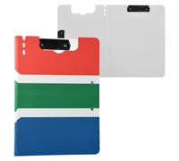 A4 Folding Storage Box With South Africa Flag With Padfolio, Two Metal Clips, Pen Holder, School With Lid