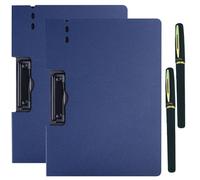 A4 Foldover Clipboard, Plastic File Document Organiser with Cover,Lightweight Horizontal Clip File Folder for School Student Office Restaurant Commercial Use Sort Out Test Paper Letter,Pack of 2(Blue)
