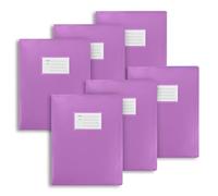 Display Book - Premium Quality 104 Pockets A4 Display Book Folder 208 Sides Flexi Cover Presentation Folder by Arpan (Purple - Pack of 6)