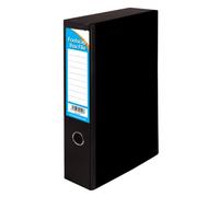 A4 Foolscap Box File - Pack of 10 - Durable Document Storage, Lever Arch Style, Secure Elastic Closure - Office & School Filing Solution (Black)