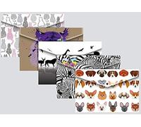 A4+ Foolscap Stud Wallets Fashion Animal Designs - Pack 5