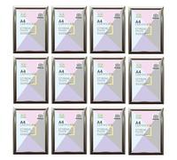 A4 Frame Set of 12 - Silver Photo Frame for Print Certificate Picture Glass Frames, Freestanding and Wall Mountable