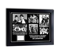 A4 Framed Poster Oliver Hardy & Stan Laurel Signed Autographed (Copy) Vintage Photograph Framed (23cm x 32cm) Print