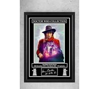 A4 Framed Tom Baker, Fourth Doctor Who, copy signed, Iconic TV Show, Doctor Who Collection wall art picture print 31 x 23 cm