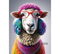 A4 Funny Sheep Poster Vintage Style Wall Print with Adorable and Playful Lamb Character for Nursery Playroom or Rustic Animal Themed Interior Decor