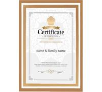 A4 Glass Certificate Frame Photo Frame Document Diploma Holder Graduation Photo Display Stand for Displaying Family Photos Pictures Certificates Portrait Landscape