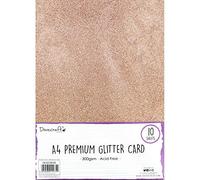 A4 Glitter Card Dark Rose Gold