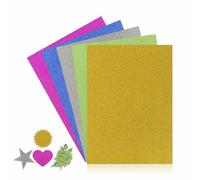 A4 Glitter Card Sparkle Cardstock Papers Scrapbook Decoration Compatible Card Shiny Holiday Glitter Paper Ideal for Art DIY Projects Making 29.7x21cm Assorted Color Sparkly Craft Supplies (10pcs)