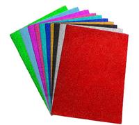 A4 Glitter Card Stock Multicolor Craft Foam Sheets Board Shiny Sparkle Easy Cut Craft Foam Pads Card Making Supplies Embellishments Scrapbooking 5 Pack