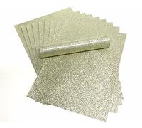 A4 Glitter Paper Sparkly Soft Touch Non Shed Thick 150gsm / 40lb Paper 10 Sheets (Light Gold)