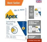 A4 Glossy Laminating Pouches - 100 Sheets for Professional Document Protection