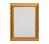 A4 Gold Frame - Vintage A4 Picture Frame for Photos, Artwork and Posters with Wall Hooks and Shatterproof Perspex Front, Vintage Elegant European Style, Free-standing & Wall Mountable Picture Frame