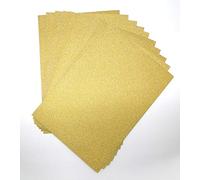 A4 Gold Glitter Card Glitter Paper Non Shed Sparkle Craft Sheets Sparkle Card 250gsm Bling Crafting Card Glitter Cardstock Acid Free (Gold - 10 Sheets)