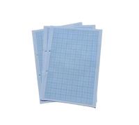 A4 Graph Paper, 500 Sheets, 2/10/20mm Grid, Punched, 75gsm, Blue Grid for School and Office