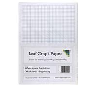 A4 Graph Paper 5mm 0.5cm Squared Engineering - 30 Loose-Leaf Sheets - Grey Grid
