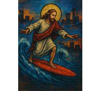 A4 Graph Paper Notebook - 200 Pages for Math, Design & Journaling: Surf with Faith: Urban Graffiti Graph Paper Journal