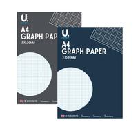 A4 Graph Paper Pad, 2mm Grid, Squared Paper for Maths