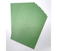 Habercrafts A4 Green Glitter Card, 10 Sheets, 250gsm, Non Shed, Acid Free, Perfect For Cardmaking, Crafts, Creative & Decorative Projects