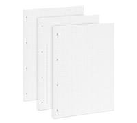 A4 Grid Paper 290x210mm - 135 Sheets 5mm Graph Paper Refill - 4-Hole Punch for A4 4-Ring Binders & Lever Arch Files - 100GSM for Notes, Technical Drawing & Bullet Journals