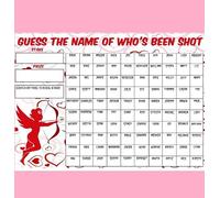 A4 guess the name Valentine's Scratchcard Cupid's Arrow Fundraising Game Love Theme
