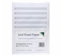 A4 Guitar Tab Blank Sheet Music, 10x Six String Tab Staves - 30 Loose-Leaf Sheets