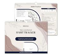 A4 Habit Tracker Calendar - Daily, Weekly & Monthly Habit & Goal Tracker, Wire-Bound Planner with Colorful Design, Premium 200gsm Paper | Undated 12 Month